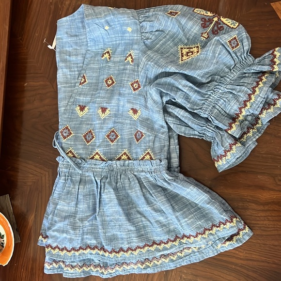 Blue Embroidered Top - Picture 2 of 6